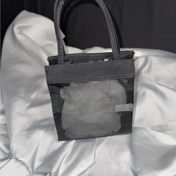 Elegant Black Sheer Women's tiny mesh Bag - Picture 2 of 7